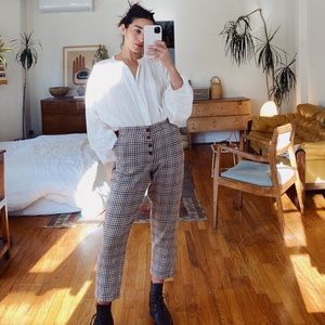 Esby Apparel checkered trousers